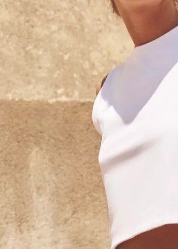 m Beden beyaz Renk zara crop top