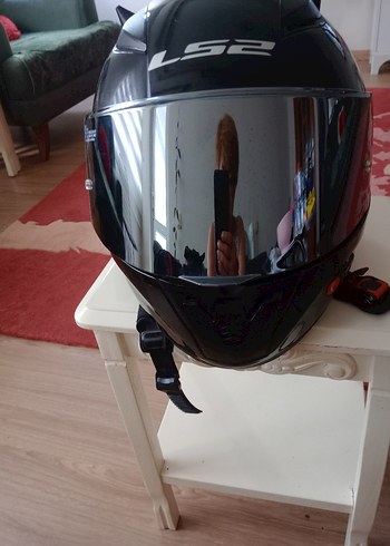 Siyah LS2 Kemerli Motosiklet Kaskı - Görsel 2