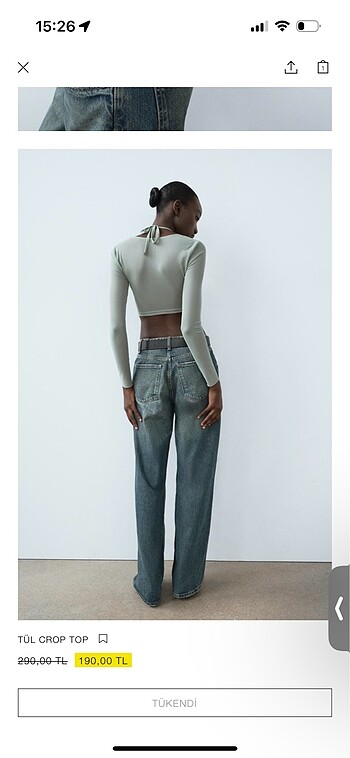 s Beden yeşil Renk Zara su yeşili crop bustiyer