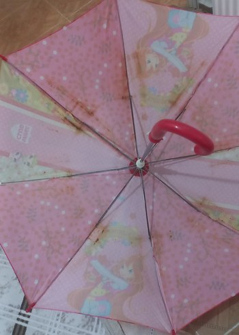 Dantel Detaylı Pembe Çocuk Şemsiye - Görsel 3