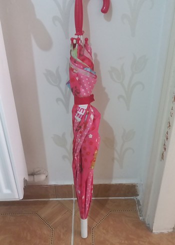 Dantel Detaylı Pembe Çocuk Şemsiye - Görsel 2