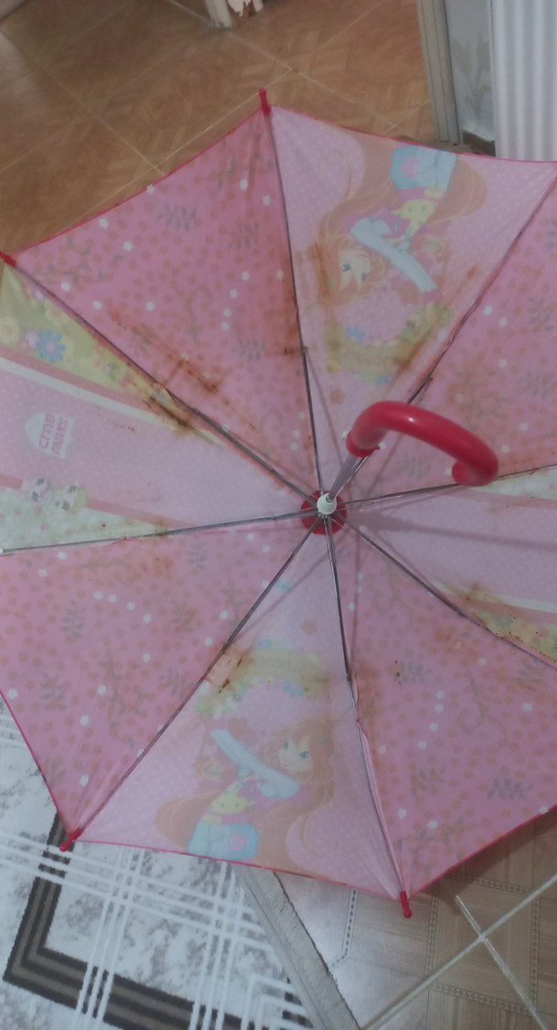 Dantel Detaylı Pembe Çocuk Şemsiye - Görsel 3