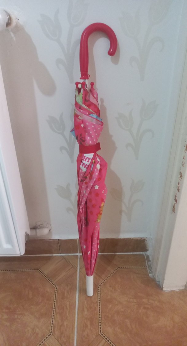 Dantel Detaylı Pembe Çocuk Şemsiye - Görsel 2