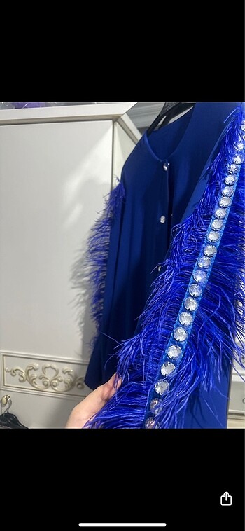 Saks mavi Abaya