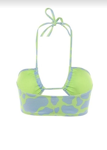 42 Beden çeşitli Renk Mavi Pastel Tie-Dye Mini Bikini Üstü