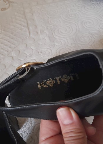 37 Beden siyah Renk Siyah Tokalı Dolgu Topuklu Kadın Ayakkabı