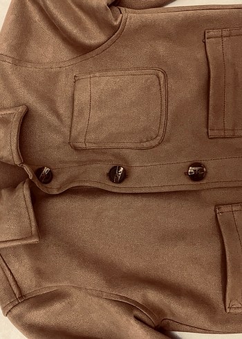 Bej Süet Düğmeli Erkek Çocuk Ceketi - Görsel 5