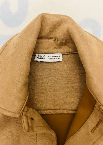 Bej Süet Düğmeli Erkek Çocuk Ceketi - Görsel 3