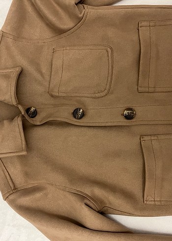 Bej Süet Düğmeli Erkek Çocuk Ceketi - Görsel 6