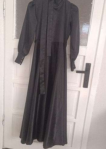 Siyah Uzun Kollu Gotik Kadın Elbise - Görsel 2