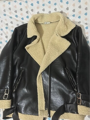 Kürklü deri ceket - Görsel 2