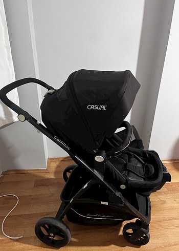 Siyah Bebek Arabası ve Taşıma Koltuğu - Görsel 4