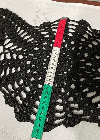 Siyah Gotik El Yapımı Dantel Masa Örtüsü - Görsel 7