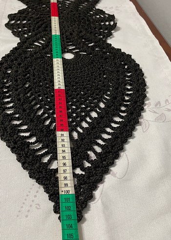 Siyah Gotik El Yapımı Dantel Masa Örtüsü - Görsel 5