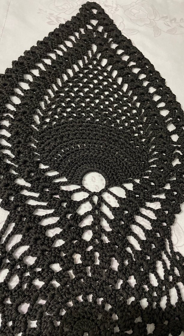 Siyah Gotik El Yapımı Dantel Masa Örtüsü - Görsel 4