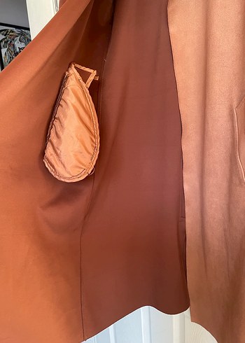 Taba Süet Uzun Kesim Kadın Trençkot - Görsel 3