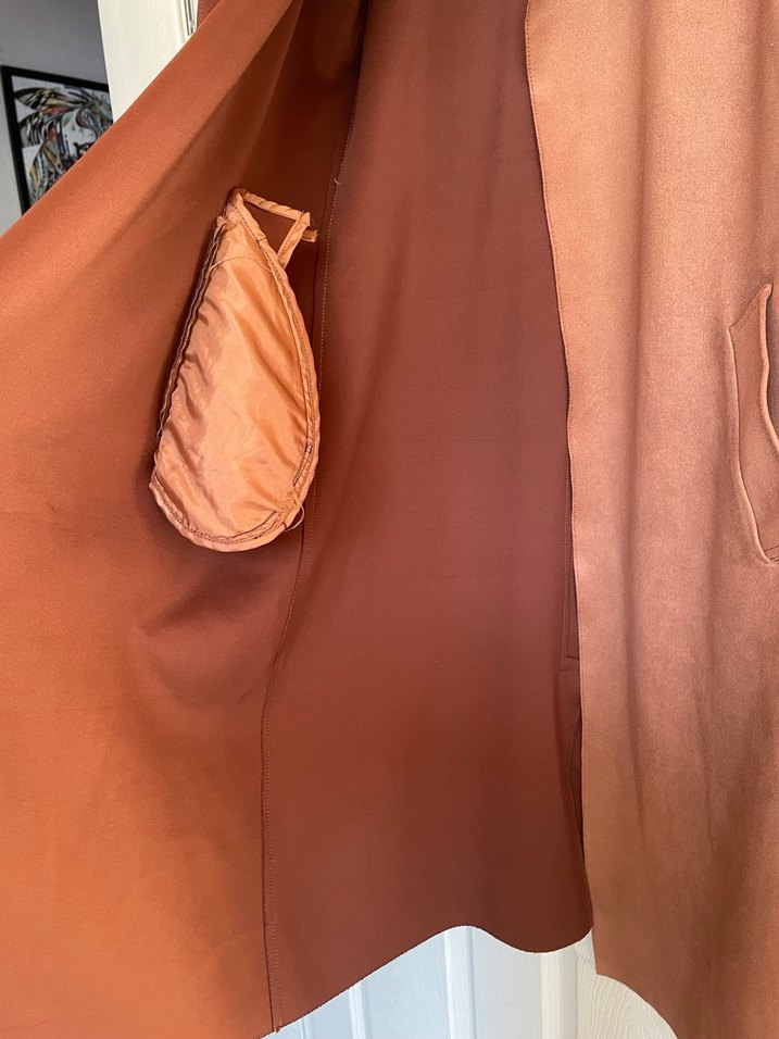 Taba Süet Uzun Kesim Kadın Trençkot - Görsel 3