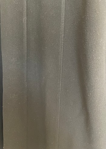 Düğmeli Siyah Uzun Kadın Kaban - Görsel 13