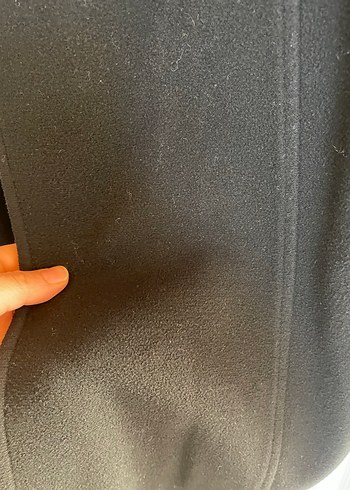 Düğmeli Siyah Uzun Kadın Kaban - Görsel 9