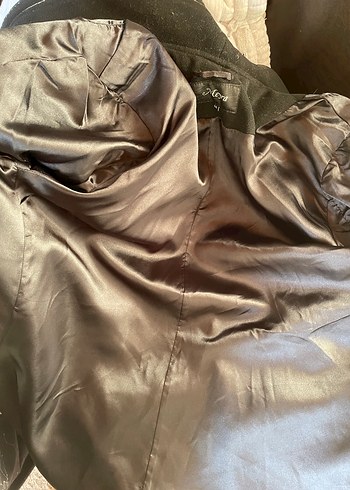 Düğmeli Siyah Uzun Kadın Kaban - Görsel 16