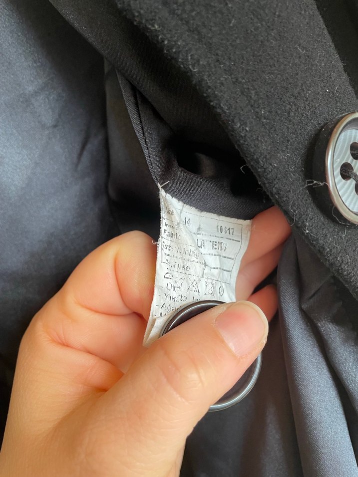 Düğmeli Siyah Uzun Kadın Kaban - Görsel 5