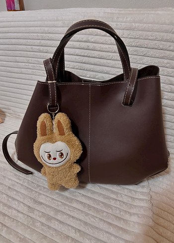 Bej Peluş Tavşan Anahtarlık - Görsel 3