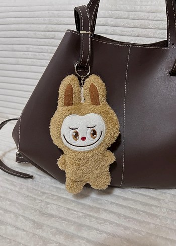 Bej Peluş Tavşan Anahtarlık - Görsel 2