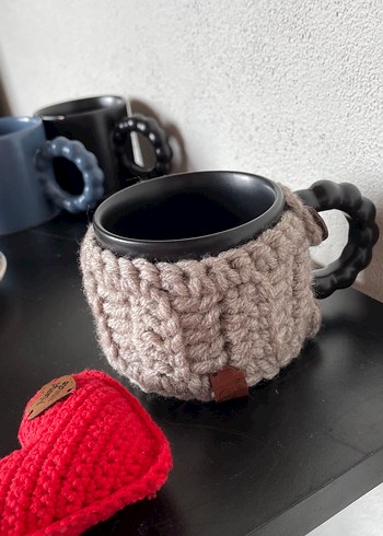 El Örgüsü Kupa Kılıfı ve Kalp Süslemeli - Görsel 6