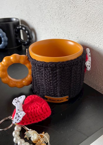 El Yapımı Bohem Kupa Kılıfı ve Anahtarlık - Görsel 2