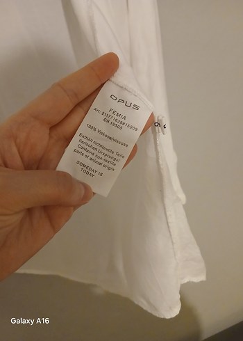 Diğer Beyaz Keten Uzun Kollu Salaş Gömlek