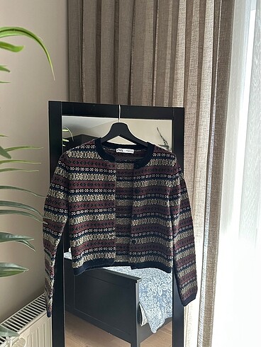 Zara Christmas Hırka Dokuma Yılbaşı Temalı Düğmeli S Beden