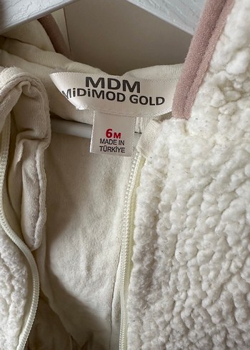 Beyaz Peluş Bebek Kış Tulumu, astronot tulum - Görsel 5