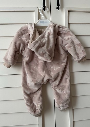 Krem Renkli Kürklü Bebek Tulumu - Görsel 4