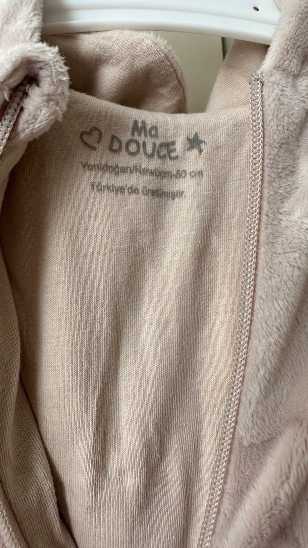 Krem Renkli Kürklü Bebek Tulumu - Görsel 3