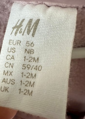 H&M HM Düğmeli Pembe İşlemeli Bebek Kış Tulumu astronot