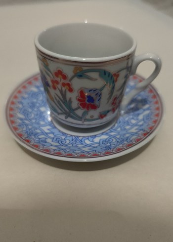 Desenli Porselen 6'lı Kahve Fincanı Seti - Görsel 2