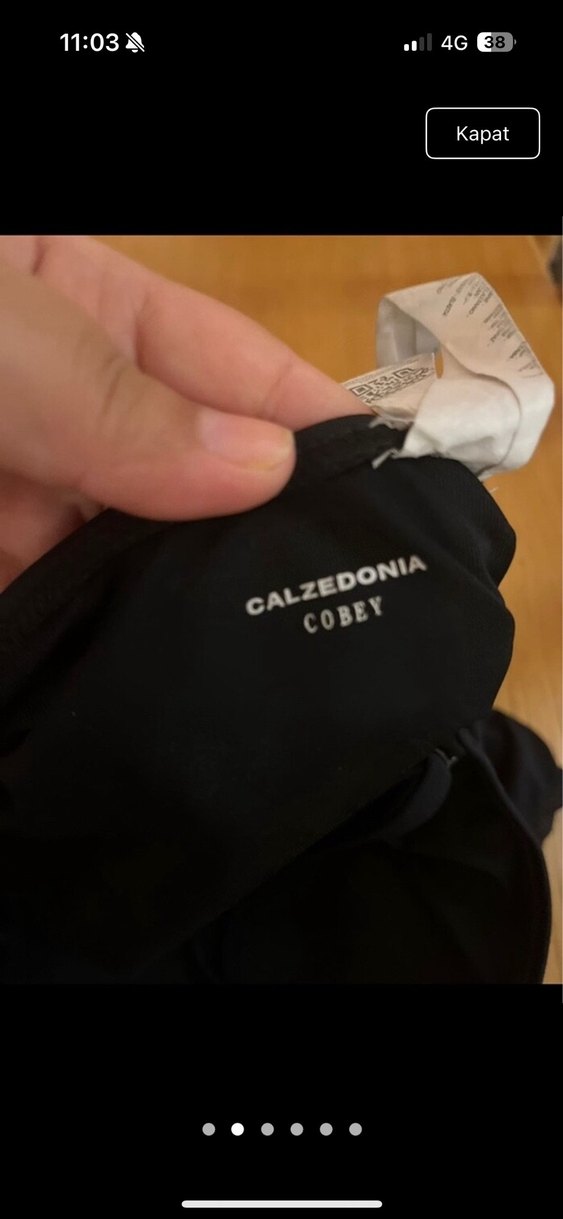 Calzedonia  Siyah Drapeli Kadın Mayo - Görsel 3