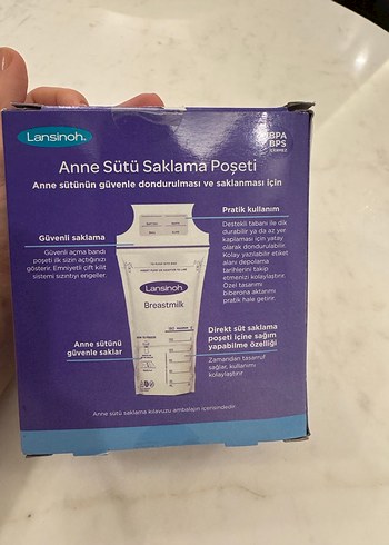 Beden Lansinoh Anne Sütü Saklama Poşeti 25 Adet