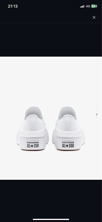 39,5 Beden beyaz Renk Orijinal Converse
