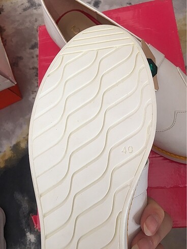 40 Beden Loafer beyaz ayakkabı