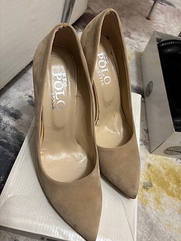 40 Beden ten rengi Renk Süet stiletto