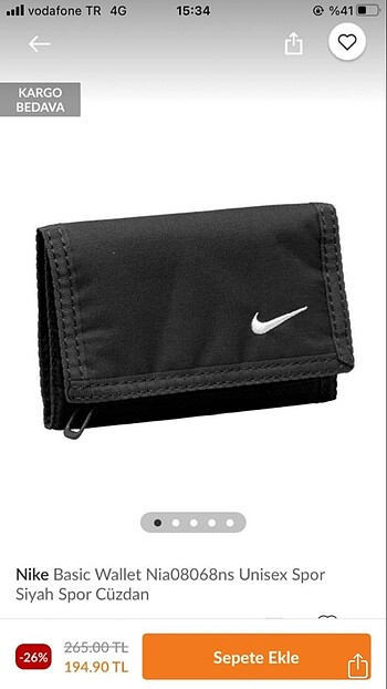 Nike orijinal cüzdan