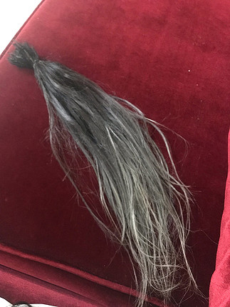 Siyah gri gerçek saç 68 adet 45 cm 