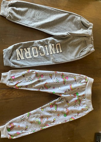 Gri Baskılı Kız eşofman altı - Görsel 5