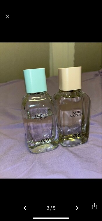 Beden Zara lightly bloom ve nude bouquet parfüm