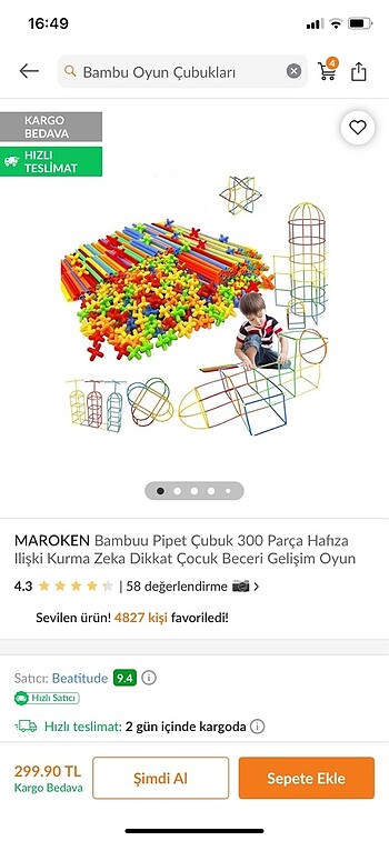 Bambu oyun çubukları ve Lego bloklar