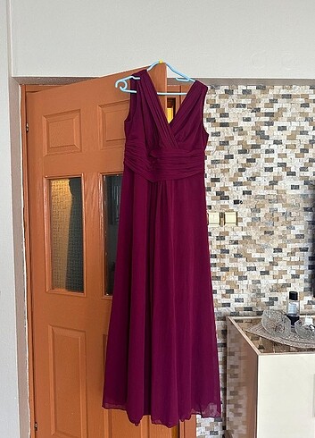 BORDO 46 BEDEN ABİYE ELBİSE