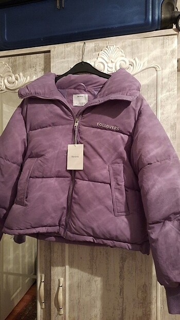 bershka lila kadın mont