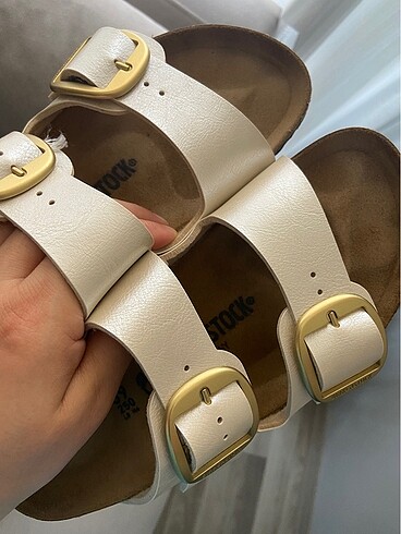 Birkenstock 39 numara kadın Sedef beyazı