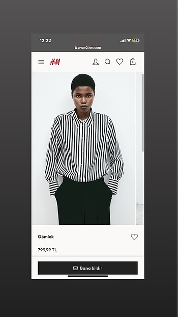 H&M Çizgili Gömlek